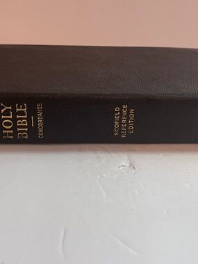 1917 Antique Holy Bible Scofield Reference Edition in Black Leather